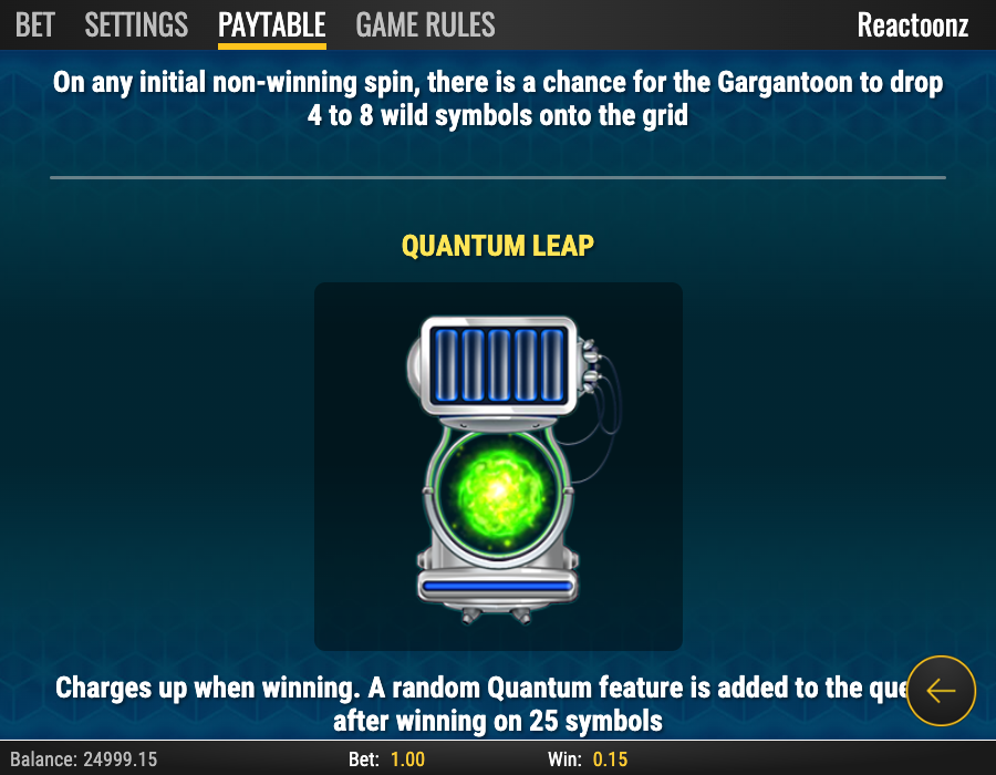Quantum Leap -ohje asiakkaan omassa englanninkielisessä tietopaneelissa.